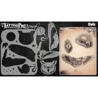 Airbrush Tattoo Pro Stencil Owls (Owls)